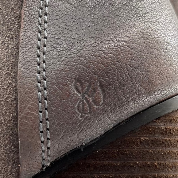 Sam Edelman Franklin Suede Leather Block Heel Ankle Boot in Grigio Gray 8.5 - Picture 8 of 11